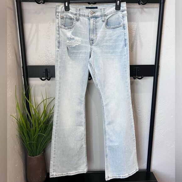 Aeropostale high rise flare Distressed Women's Jeans Size 8 - Picture 4 of 16